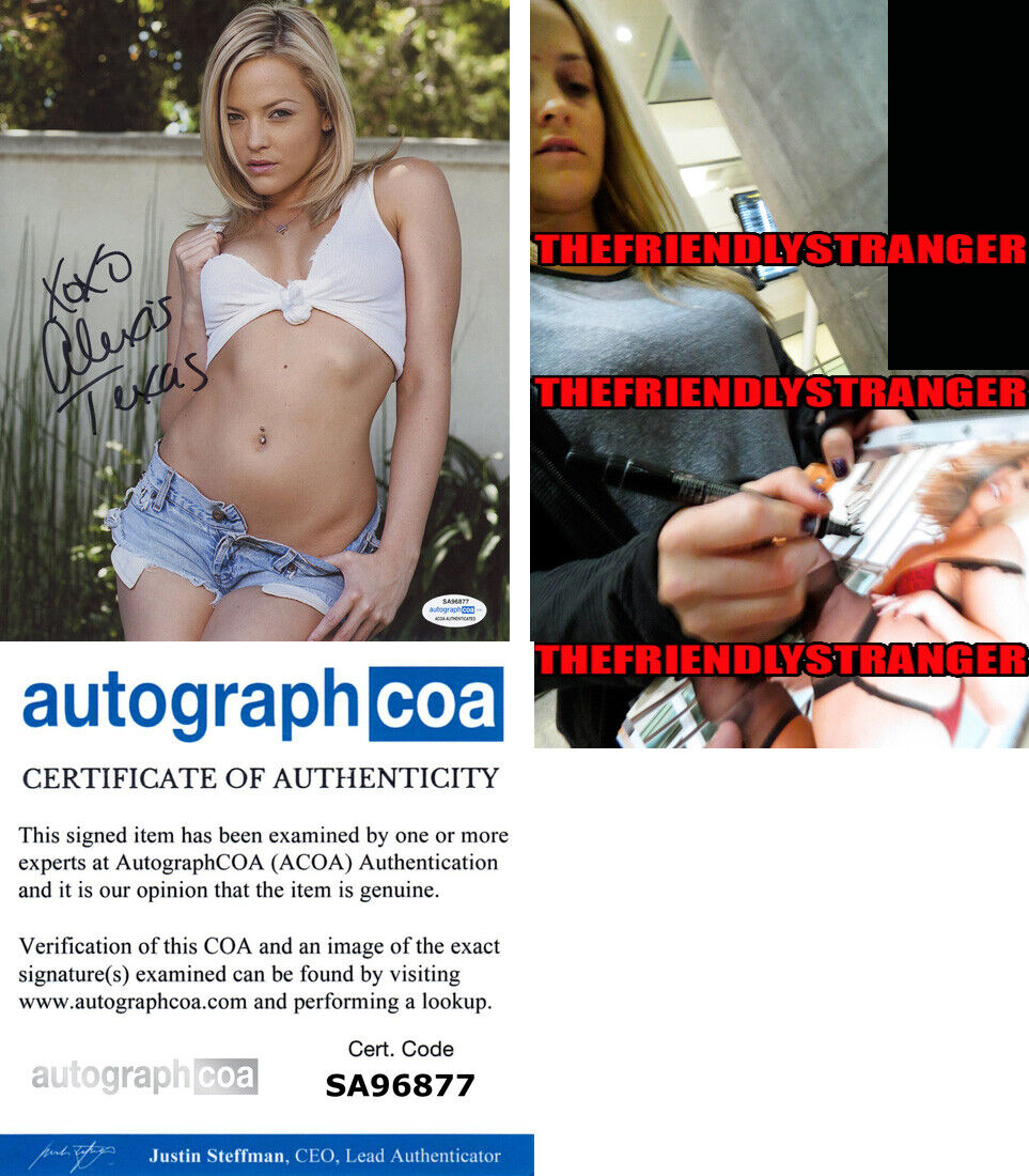 ALEXIS TEXAS signed Autographed 8X10 Photo Poster painting a PROOF - Hot SEXY Pornstar COA ACOA