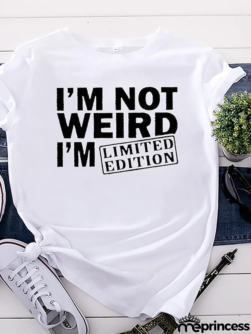 Women's T shirt Tee Burgundy\u00a0Tee 100% Cotton Graphic Letter Text Daily Weekend Black White Yellow Print Short Sleeve Basic Round Neck