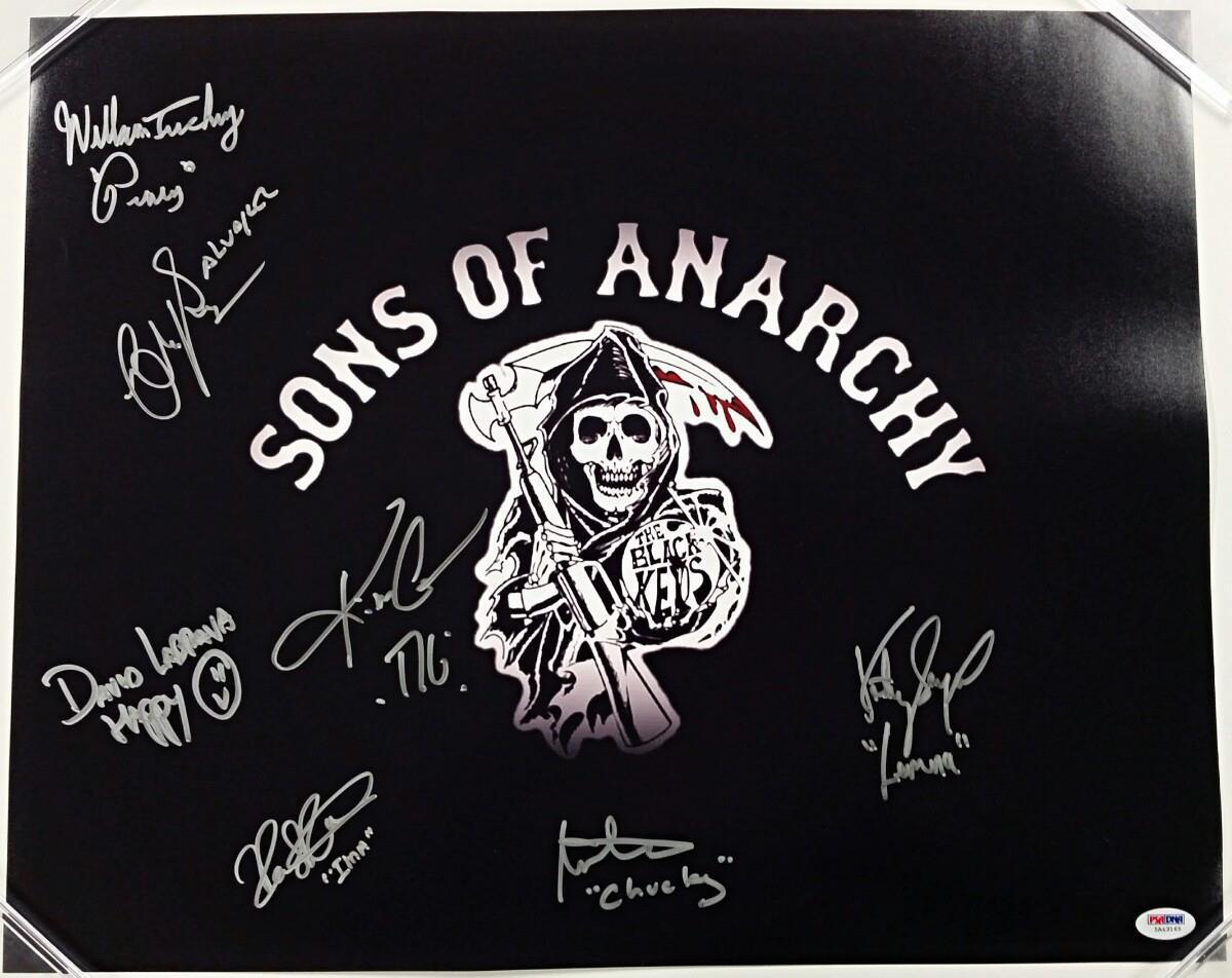 SONS OF ANARCHY Cast x7 Signed 16x20 Photo Poster painting SAGAL COATES LUCKING w/PSA/DNA