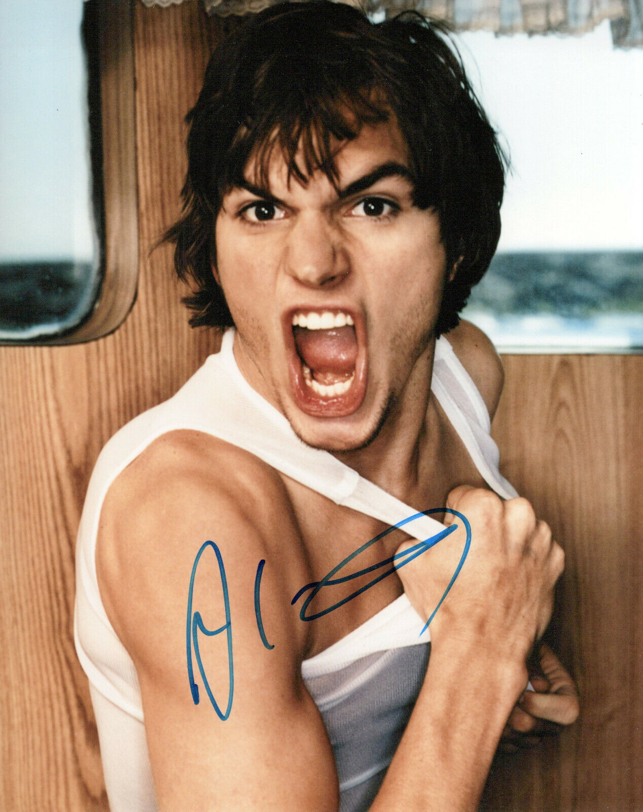 Ashton Kutcher head shot autographed Photo Poster painting signed 8x10 #1