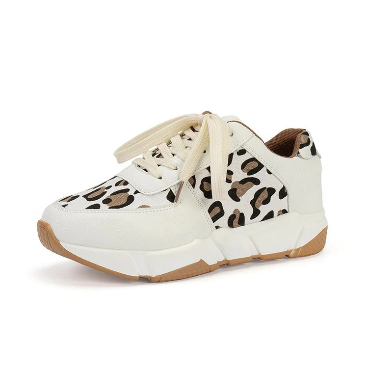 Brown Leopard Laced Up Sneaker