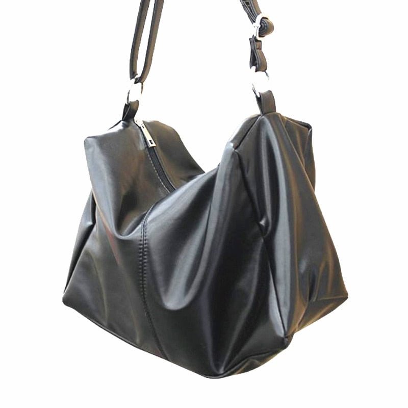 JIOMAY Women PU Leather Tote Bags 2022 Fashion Chain Purses and Handbags Female Shopper Black Casual Large Capacity Shoulder Bag