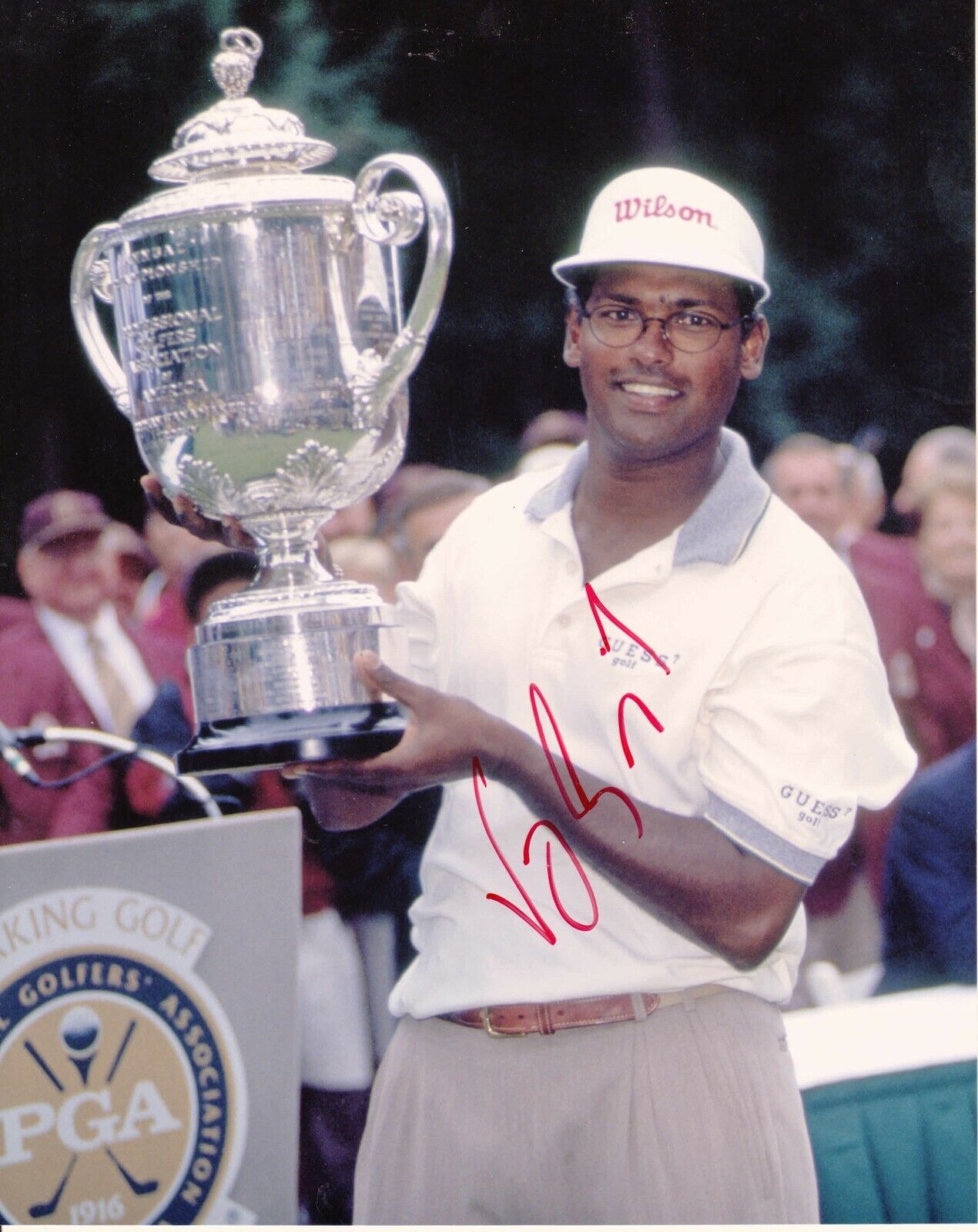 Vijay Singh Pose 2 8x10 Signed Photo Poster painting w/ COA Golf