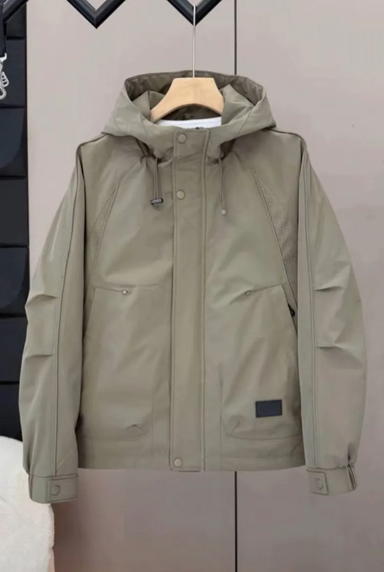 Hooded Casual Jacket for Men Lightweight Activewear Outerwear