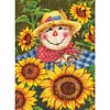 uk.everydayedeals Diamond Painting - Round AB Drills - Scarecrow in Sunflower(45*60cm)