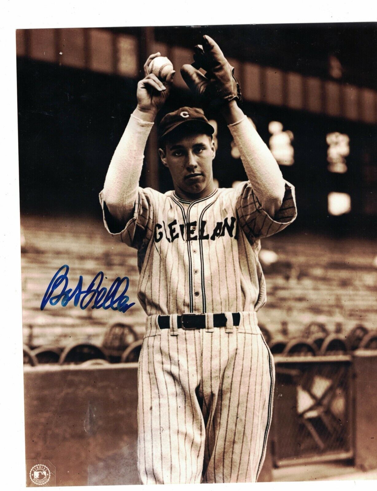 Bob Feller Cleveland Indians HOF Signed 8x10 Baseball Photo Poster painting W/Our COA LML205