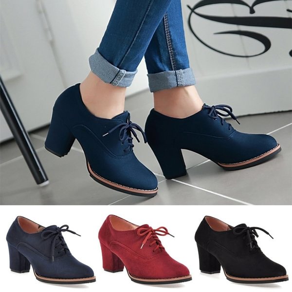 Women Pumps European Suede Leather Boots Ladies High Heel Fashion Motorcycle Boots Pumps Women Shoes - Life is Beautiful for You - SheChoic
