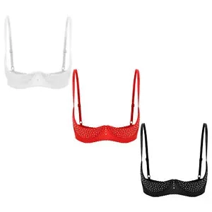 pornhint Pornhint Womens Bra Cupless Lingerie Balconettes Underwear Adult Mini Tops Ladies Sexy