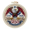 Eagle America 250th Anniversary-DIY Embroidery Kit with Pattern Cotton Threads Needles Hoop 30*30cm tapestrymarket