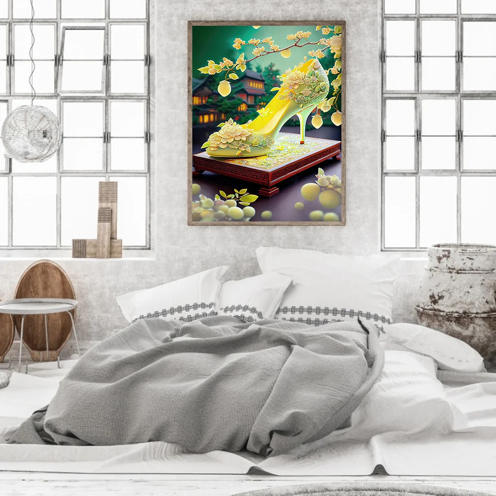 Full Round Diamond Painting 30*40cm - Dreamy Retro High Heels