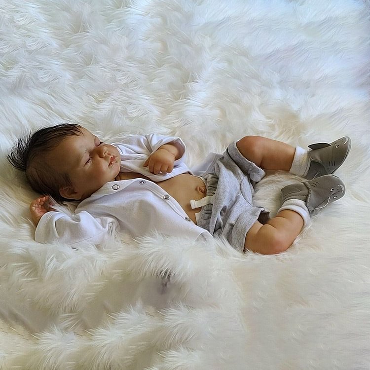20'' Sleeping Sweet Black African American Reborn Baby Doll Girl Named Gloria With Bottle and Pacifier Rebornartdoll® Rebornartdoll®