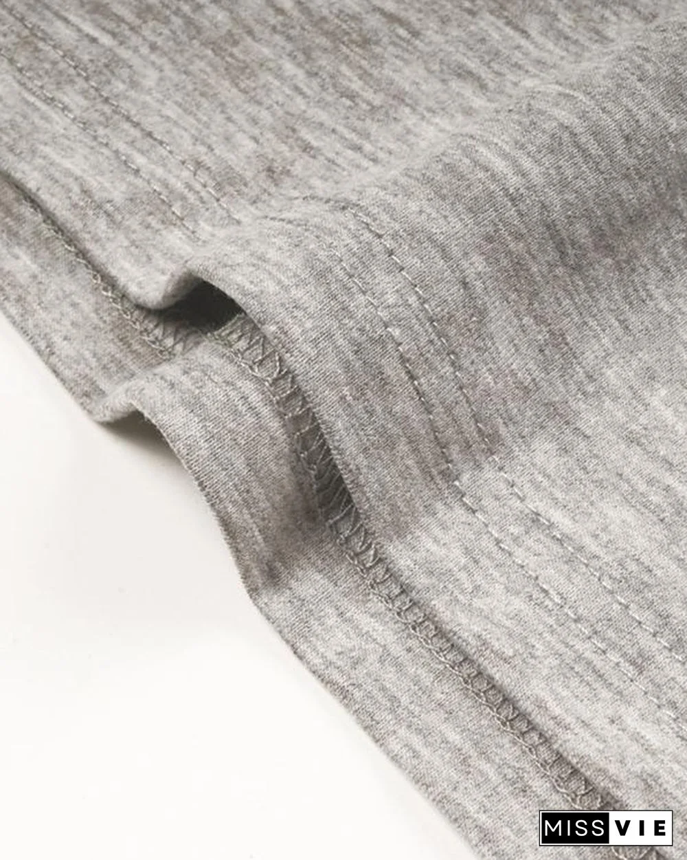 Printing Sunglasses Sleeveless Round Neck T-shirt