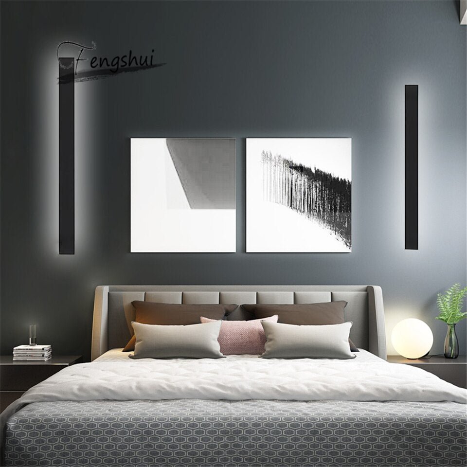 Modern Bedroom Bedside LED Wall Lamp Living Room Background LED Wall Light Corridor Aisle Stairs Long Mirror Front Lamp Lighting