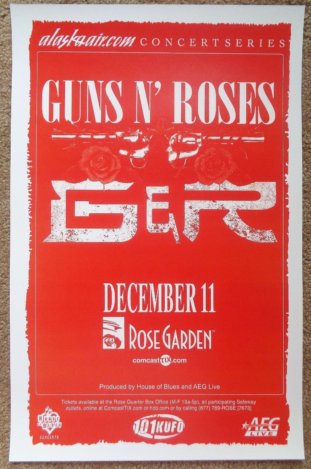 GUNS N’ ROSES 2006 Gig POSTER Portland Oregon Concert