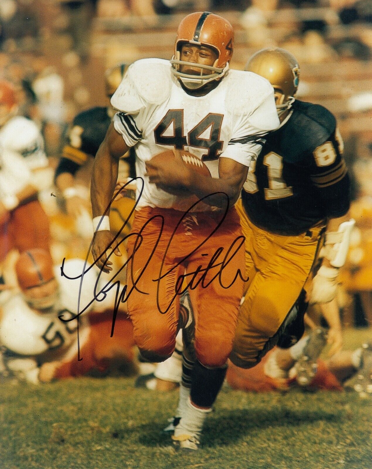 Floyd Little #0 Signed 8x10 w/ COA Syracuse Orange men 031019