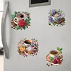 6 St&uuml;ck Kaffee Nachmittagstee - 5d DIY Handwerk Aufkleber Magnet