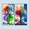 2pcs Diamond Painting -DIY Round Drill Four Seasons Tree(40x70cm)