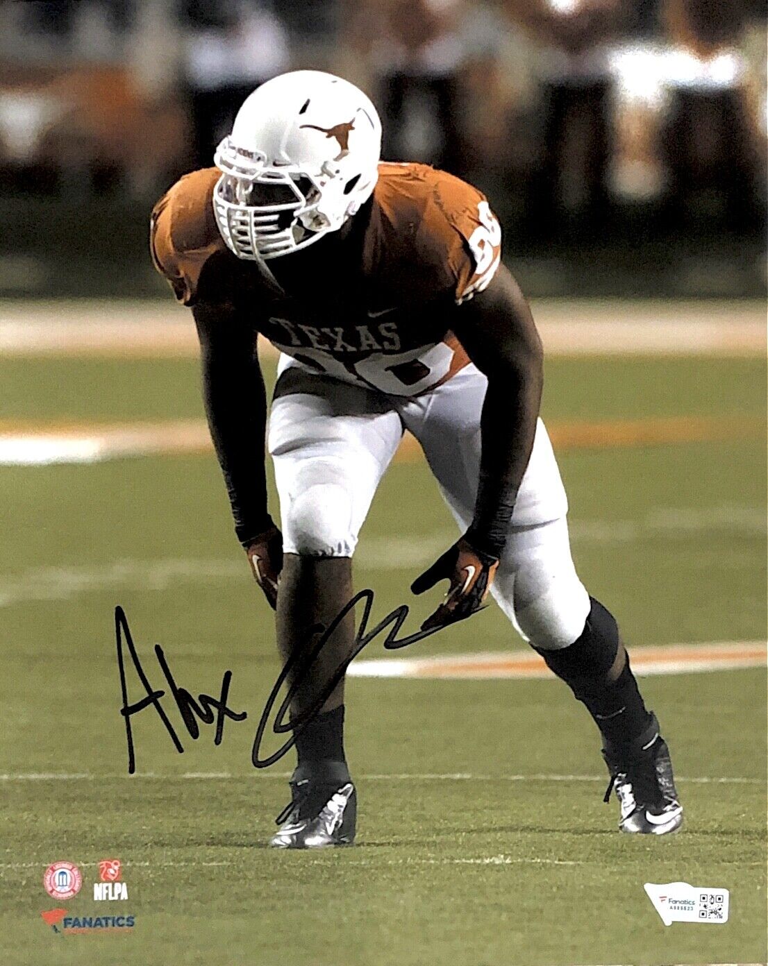 ALEX OKAFOR TEXAS HAND SIGNED AUTOGRAPHED 8X10 Photo Poster painting WITH FANATICS COA 2