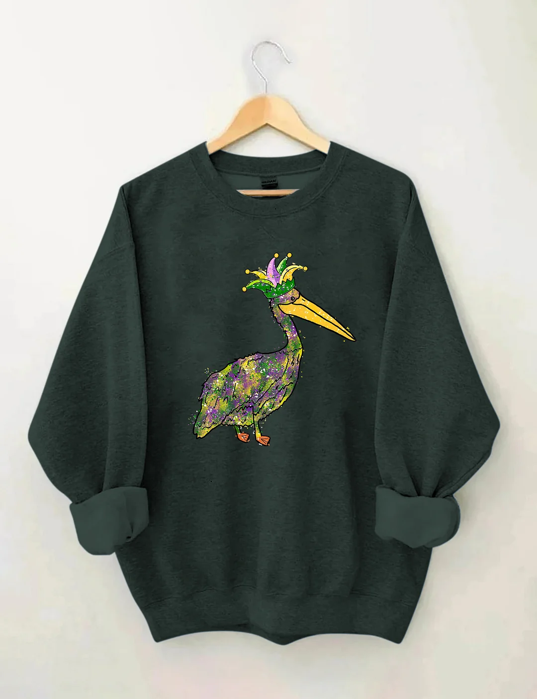 Mardi Gras Pelican Sweatshirt