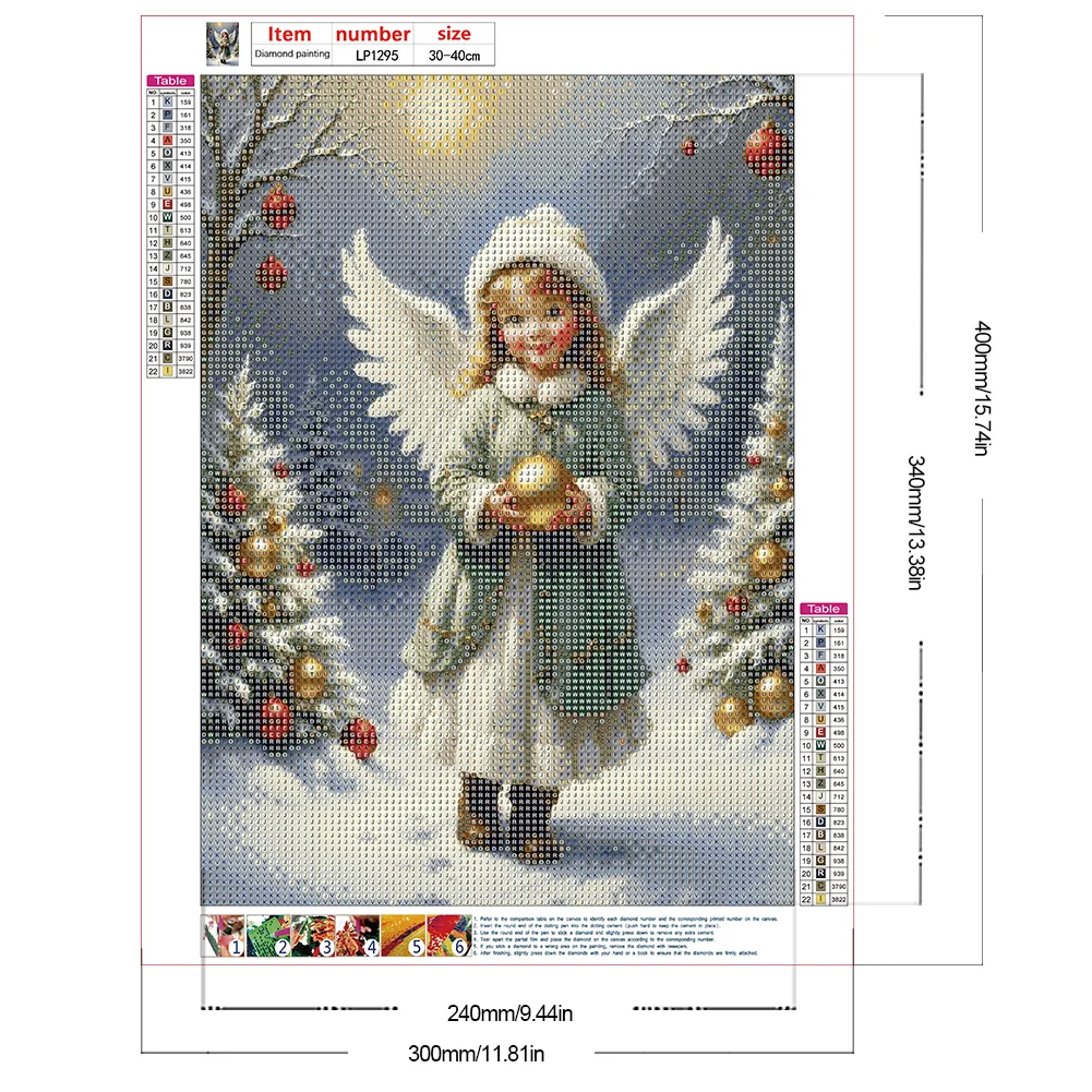 Full Round Diamond Painting 30*40cm - Little Angel Girl