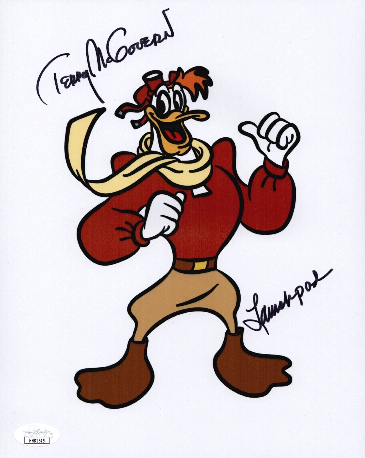 TERRY MCGOVERN Signed 8x10 Photo Poster painting LAUNCHPAD McQUACK Disney Autograph JSA COA Cert