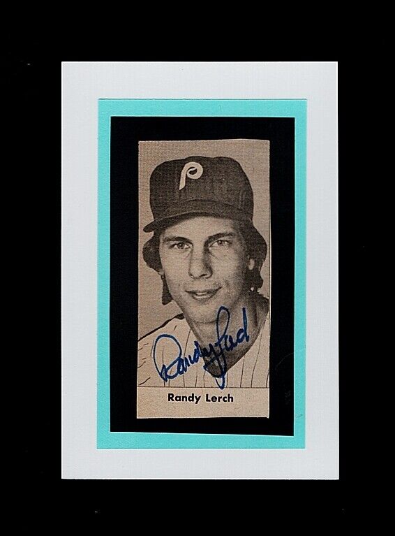 RANDY LERCH-PHILADELPHIA PHILLIES AUTOGRAPHED Photo Poster painting ON 4X6 CARD