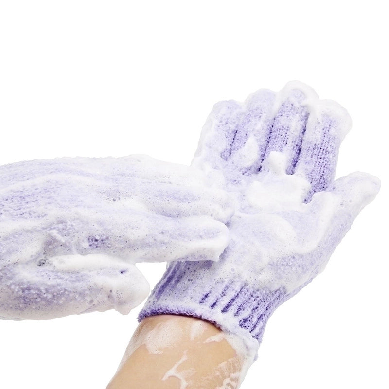 Minimalist Solid Color Nylon Bath Gloves