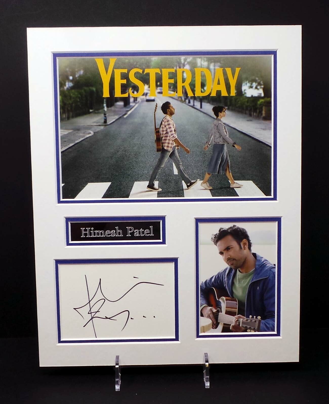 Himesh PATEL YESTERDAY Actor Signed & Mounted 14x11 Photo Poster painting Display AFTAL RD COA