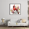 (Stamped/Counted) Flowers And Cardinals - 18CT Cross Stitch 20*20cm/7.87*7.87in