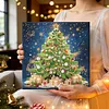 DIY Special Shape Diamond Painting Pearl Art With Inner Frame Kit 25x25cm(christmas trees)