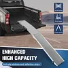 [US Local Warehouse] 2PCS 85 Inch Aluminum Motorcycle Ramp with Handle Truck Ramps with Safety Straps and Gloves Heavy Duty Folding Loading Ramps for Pickup Trucks