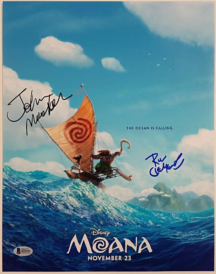 RON CLEMENTS + JOHN MUSKER Signed 11x14 Photo Poster painting Disney's Moana BECKETT BAS COA