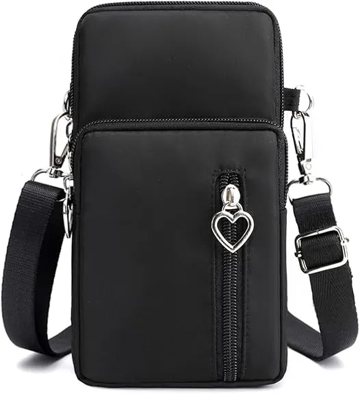Small Crossbody Bag for Women - Mini Phone Purses with Crossbody Strap and Wallet - Nylon Arm Bag