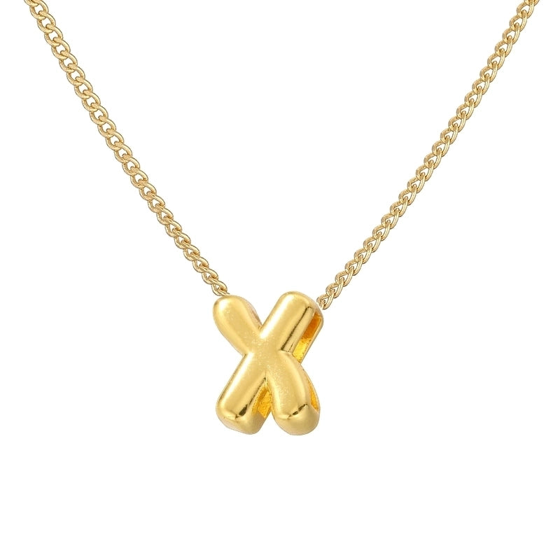 Copper 18K Gold Plated Letter Necklace