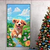 Diamond Painting-DIY Full Round Drill Dog Running on Grass(40x70cm)