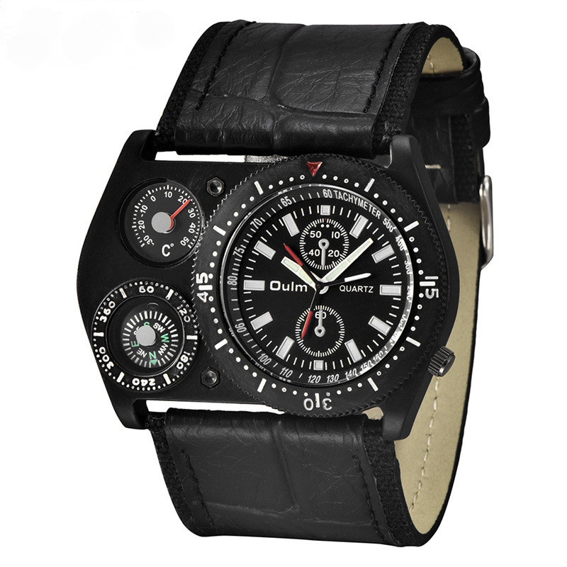 Wide Strap Quartz Casual Sport Watch for Men-VESSFUL