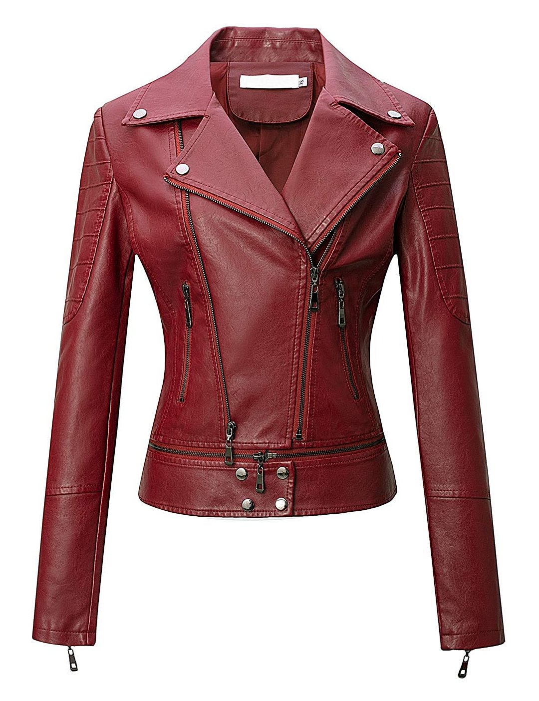 Faux Leather Moto Biker Short Coat Jacket for women