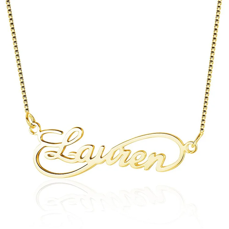Personalized Infinity 925 Sterling Silver Name Necklace Perfect Mom Gift