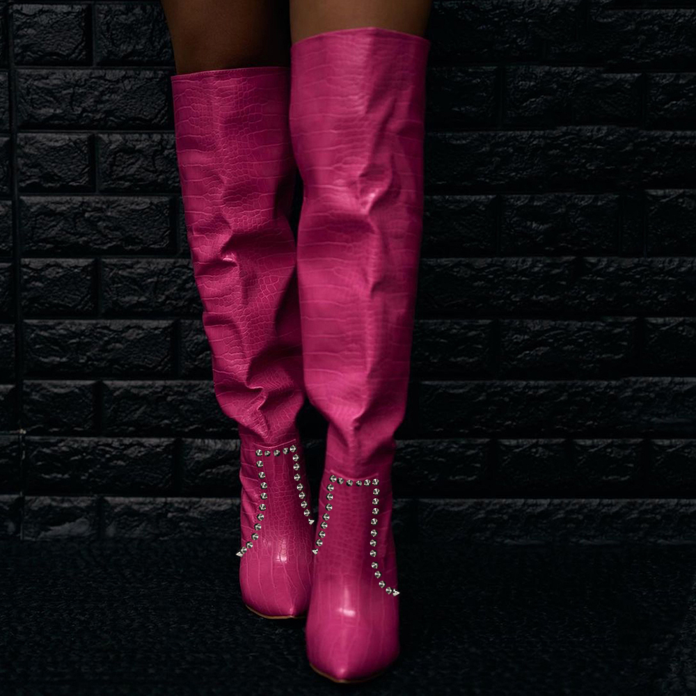 Pink Fashion Style Boots Party Knee High Boots