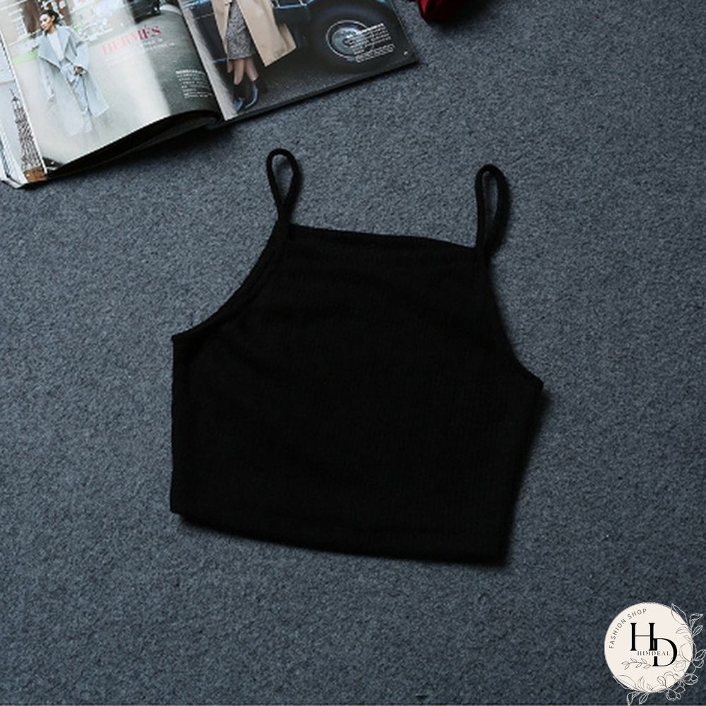 Women Sexy Fashion Sleeveless Knitted Crop Tops Cotton Crop Tops