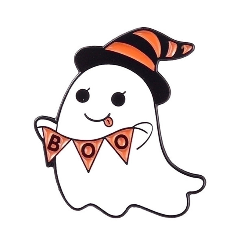 Cartoon Style Ghost Alloy Stoving Varnish Plating Kid’S Brooches