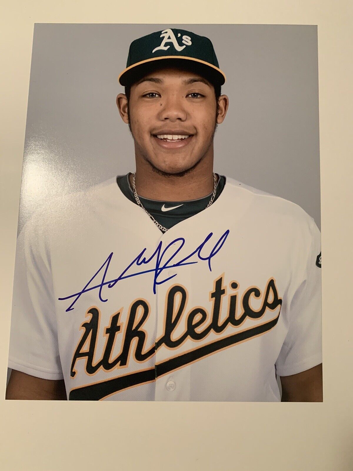 addison russell Signed 11x14 Photo Poster painting Pic Auto Athletics Cubs