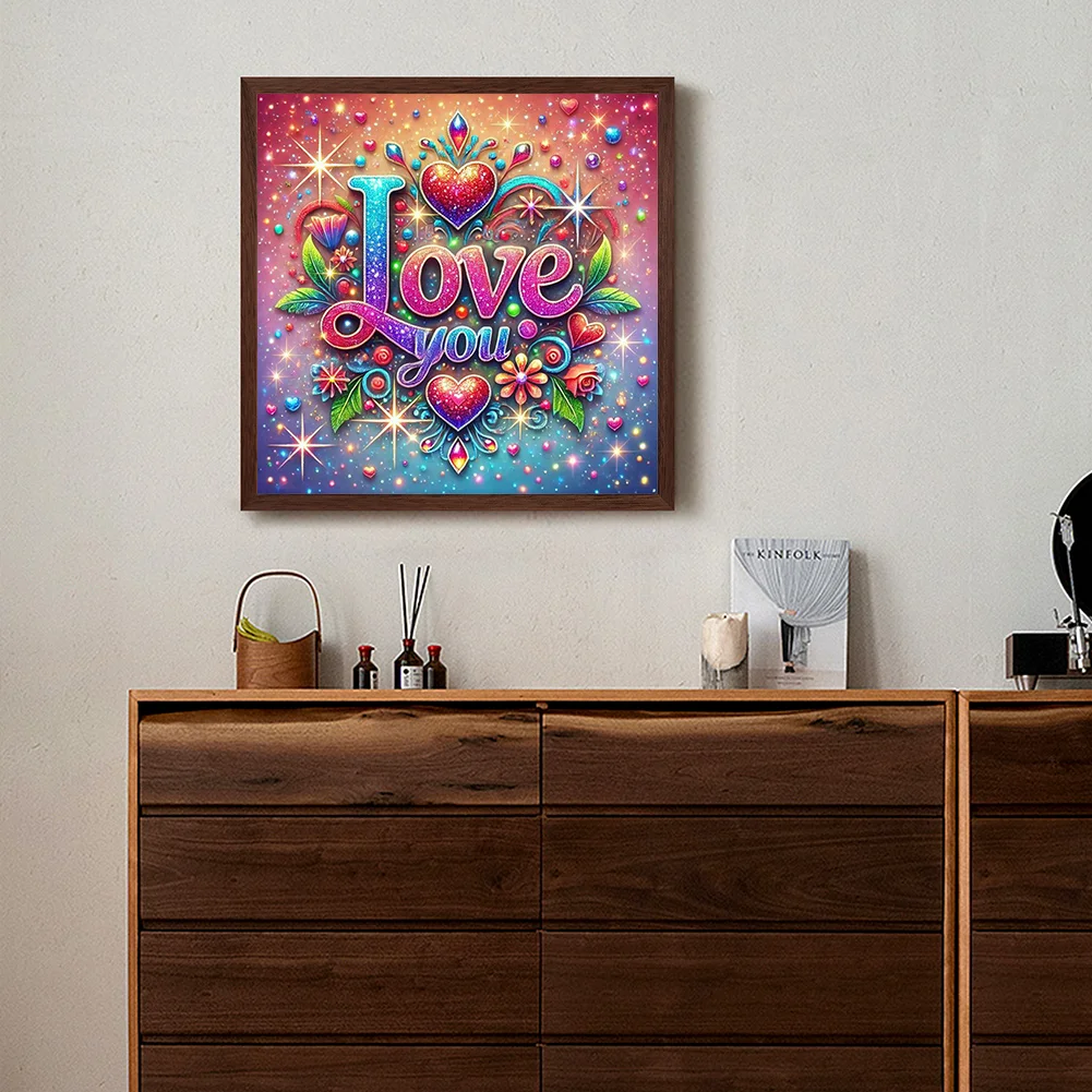 Diamond Painting - Full Round Drill - Love(Canvas|30*30cm)
