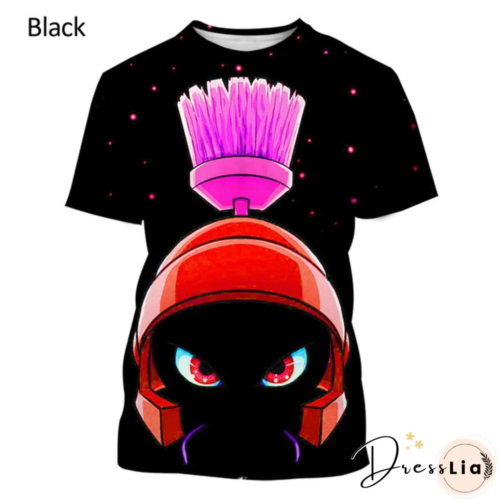 New Summer Fashion Trend Movie Marvin The Martian 3D T-shirt for Men/Women Marvin Tops