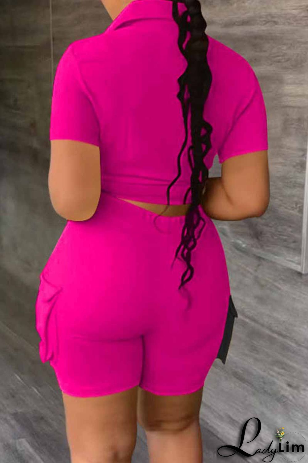 Orange Street Print Patchwork Letter Turndown Collar Short Sleeve Two Pieces