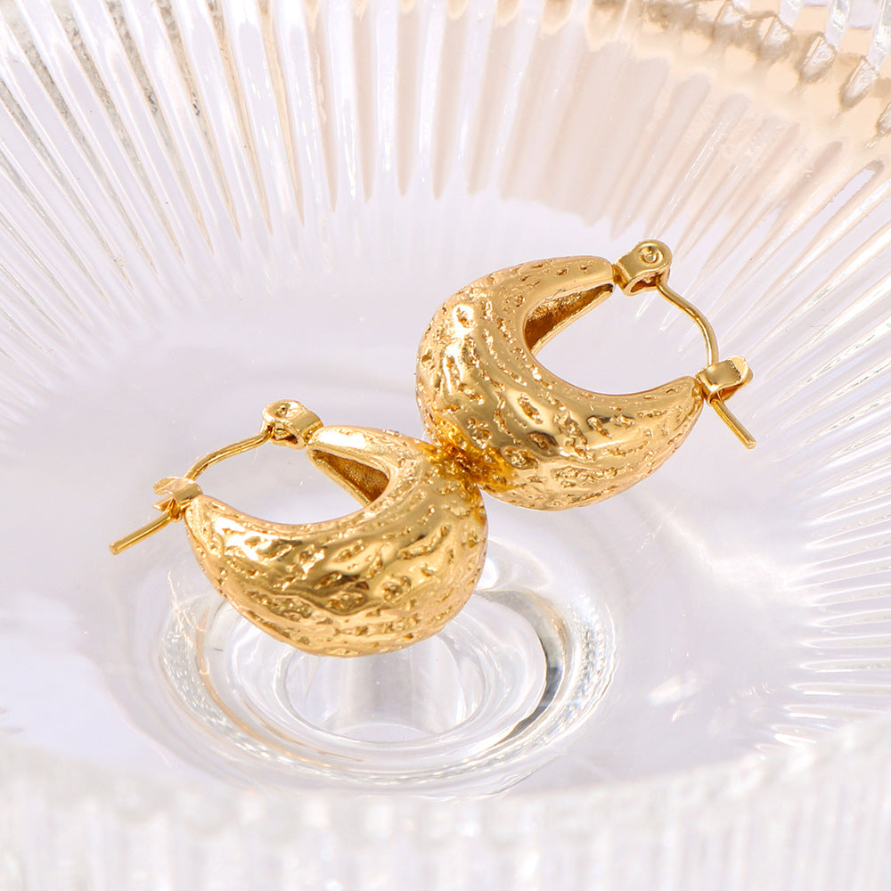 IG Style U-Shape U-Shape Stainless Steel Electroplating Earrings