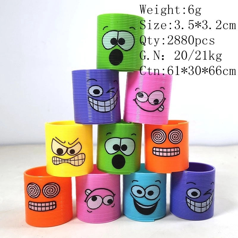 12 Pieces Cute 3. 5cm Children’s Colorful Spring Coil Little White Rabbit Rainbow Elastic Force Circle Toy