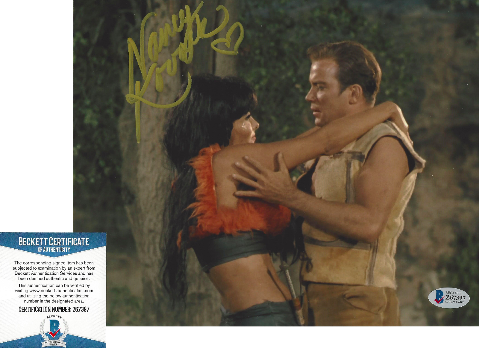 NANCY KOVACK SIGNED 'STAR TREK' NONA 8x10 SHOW Photo Poster painting D ACTRESS BECKETT COA BAS