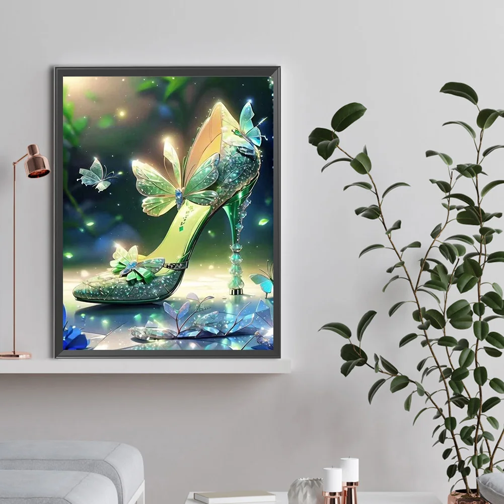 Diamond Painting - Full Round Drill - Butterfly High Heels(Canvas|30*40cm)