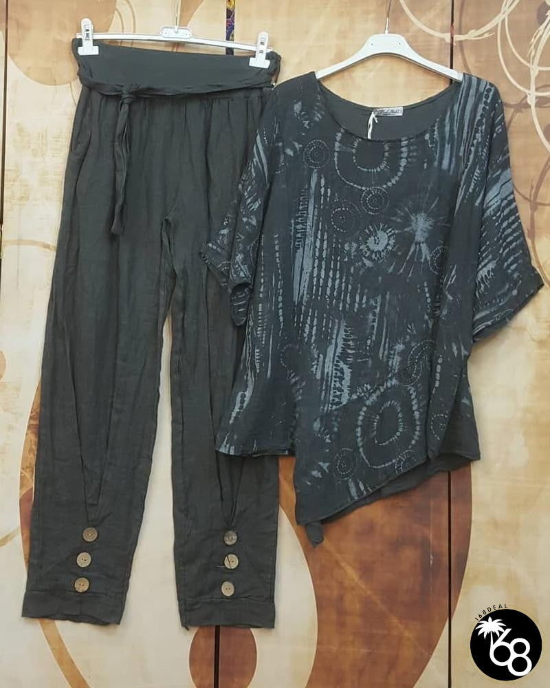Fresh and light top and pants set | 168DEAL